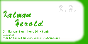 kalman herold business card