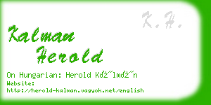 kalman herold business card